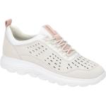 Reduzierte Beige Geox Flache Sneaker Schnürung aus Polyurethan mit herausnehmbarem Fußbett für Damen Größe 42 