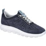 Reduzierte Marineblaue Geox Flache Sneaker Schnürung aus Polyurethan mit herausnehmbarem Fußbett für Damen Größe 42 
