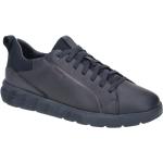 Reduzierte Marineblaue Geox Flache Sneaker Schnürung aus Polyurethan mit herausnehmbarem Fußbett für Herren Größe 44,5 