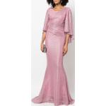 Pinke Talbot Runhof V-Ausschnitt Abendkleider & festliche Kleider aus Elastan für Damen Größe XS 