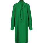 Reduzierte Grüne Langärmelige Gerry Weber Wadenlange | Midi Stehkragen Frühlingskleider aus Polyester für Damen Größe M 