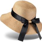 Schwarze Sommerhüte aus Stroh für Damen Größe XL 