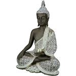 Dunkelbraune 35 cm Gilde Buddha Figuren Buddha aus Kunstharz 