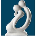 GILDE Dekofigur »Skulptur Francis Kuss, weiß«, (1 St.), Dekoobjekt, Höhe 42 cm, handgefertigt, aus Keramik, Wohnzimmer
