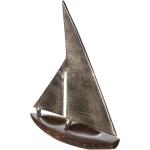Braune Maritime 13 cm Gilde Skulpturen Boot aus Mangoholz 