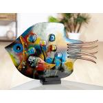 GILDE GLAS art Dekofigur »Skulptur Fisch Fresh Flowers«, (1 St.), bunt, Glas