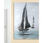 GILDE Leinwandbild »Gemälde Sailing Boat«, Boote & Schiffe, (1 St.), handgemalt