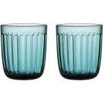 Reduzierte Blaue Moderne Iittala Trinkgläser aus Glas 2 Teile 