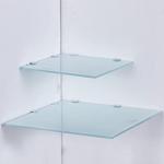 Weiße Moderne Duschregale aus Glas 