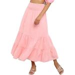 Pinke Mini Festliche Röcke aus Tweed für Damen 