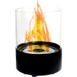 Reduzierte Schwarze Ethanol-Kamine aus Glas 