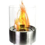 Reduzierte Silberne Ethanol-Kamine aus Glas 