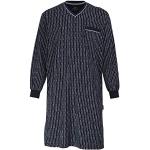 Marineblaue Print Langärmelige Herrennachthemden aus Baumwolle Größe M 