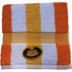 Orange Gestreifte Gözze Handtücher New York aus Baumwolle trocknergeeignet 50x100 2 Teile 