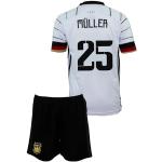 Gokaynex Deutschland Thomas Müller #25, Nationalmannschaft Kinder Trikot Mit Kurz Fußballfans (152,Weiß)