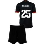 Gokaynex Deutschland Thomas Müller #25, Nationalmannschaft Kinder Trikot Mit Kurz Fußballfans (164,Schwarz)