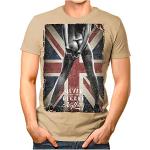 Goodflow™ - Never-Regret - Herren T-Shirt Anything Union Jack Sexy Girl Vintage Verwaschen Khaki 3XL