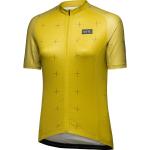 Gelbe Kurzärmelige Gore Stehkragen Damenradtrikots aus Polyester Größe S 3 Teile 