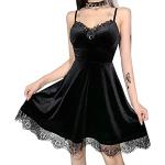 Schwarze Sexy Ärmellose Mini Partykleider aus Elastan für Damen 