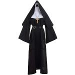 Schwarze Meme / Theme Halloween Nonnen Kostüme aus Baumwolle für Damen Größe S 