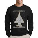 Schwarze Weihnachtspullover & Christmas Sweater maschinenwaschbar für Herren Größe M 