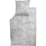 Silberne ESTELLA bügelfreie Bettwäsche aus Jersey 155x220 cm 