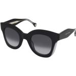 Schwarze Carolina Herrera Cat-eye Herrensonnenbrillen Größe S 