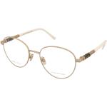 Goldene Jimmy Choo Ovale Brillen aus Metall 