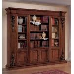 Großes Braunes Bücherregal Luxus Vitrine Holzschrank Massivolz Möbel