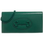 Gucci Portemonnaie - Horsebit Wallet On Chain Leather - in green - für Damen