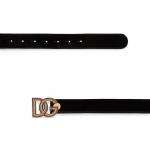 Schwarze Dolce & Gabbana Damengürtel aus Kalbsleder Länge 70 