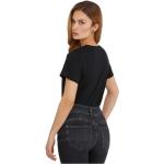 Schwarze Kurzärmelige Guess T-Shirts aus Baumwolle maschinenwaschbar für Damen Größe S 