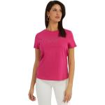 Pinke Kurzärmelige Guess T-Shirts Orangen aus Baumwolle maschinenwaschbar für Damen Größe S 