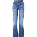 Blaue Guess High Waist Jeans mit Fransen aus Denim für Damen 