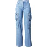 Blaue Loose Fit Guess High Waist Jeans aus Denim für Damen 