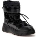 Schwarze Guess Gefütterte Stiefel Schnürung aus Kunstleder isoliert für Damen mit Absatzhöhe bis 3cm 