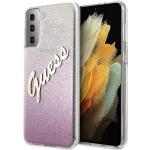 Guess Glitter Gradient Case Vintage für G996B Samsung Galaxy S21+ - pink