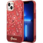 Rote Paisley Guess iPhone 14 Hüllen Art: Hard Case aus Polyurethan 