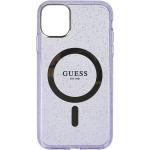 Guess GUHMN61HCMCGU iPhone 11 / Xr 6.1" purpurowy/purple hardcase Glitter Gold MagSafe (iPhone 11), Smartphone Hülle, Violett