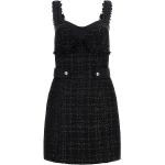 Reduzierte Schwarze Guess Mini herzförmigem Auschnitt Partykleider aus Tweed für Damen Größe L 