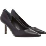 Reduzierte Schwarze Elegante Guess Pfennigabsatz High-Heel Pumps aus Leder für Damen Größe 40 mit Absatzhöhe 7cm bis 9cm 