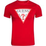 Rote Kurzärmelige Guess T-Shirts für Herren Größe M 