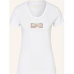Weiße Guess T-Shirts aus Elastan für Damen Größe XS 
