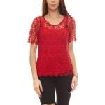 GUIDO MARIA KRETSCHMER 2 in 1 Spitzen-Shirt feminines Damen Shirt mit Top Rot, Größe:34