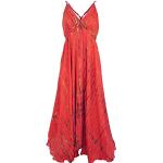 Rote Batik Hippie Guru-Shop Maxi Strandkleider für Damen Größe M 