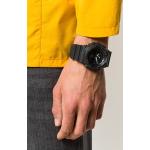 Schwarze Casio G-Shock Rechteckige Herrenarmbanduhren Faltschließe aus Edelstahl mit Analog-Zifferblatt mit Kautschukarmband 