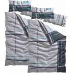 Blaue Karierte H.I.S. Bettwäsche & Bettbezüge aus Baumwolle trocknergeeignet 135x200 cm 2 Teile 