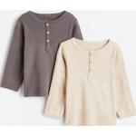 Graue H&M Kinder-Henley-Shirts aus Baumwolle Größe 56 