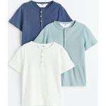 Blaue Kurzärmelige H&M Kinder-Henley-Shirts Größe 92 