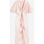 Pinke H&M Knöchellange Damenkleider aus Satin Größe S 